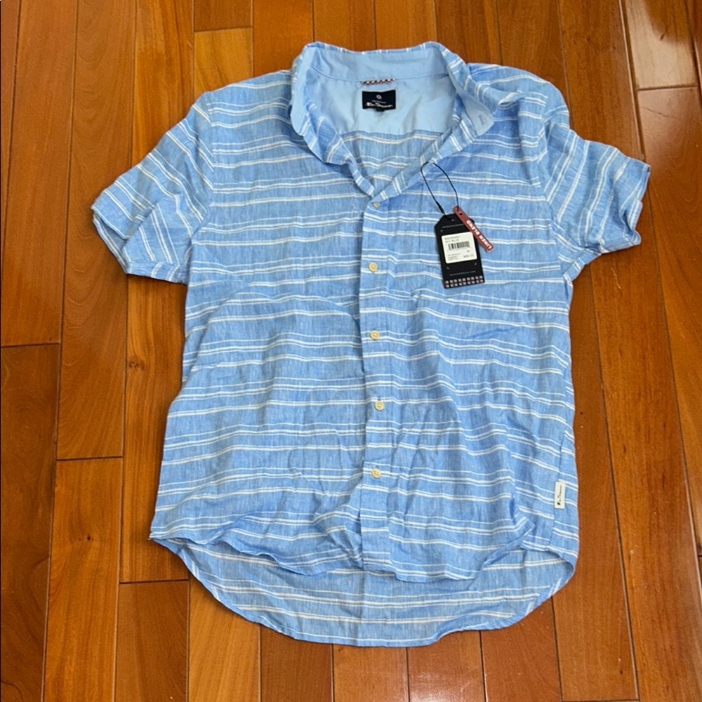 Ben Sherman Blue and White Casual Button Down Shirt